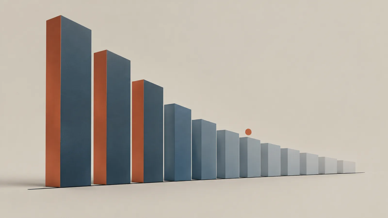 Flat-design cover in slate blue and terracotta for an article on how many Prebid adapters is too many