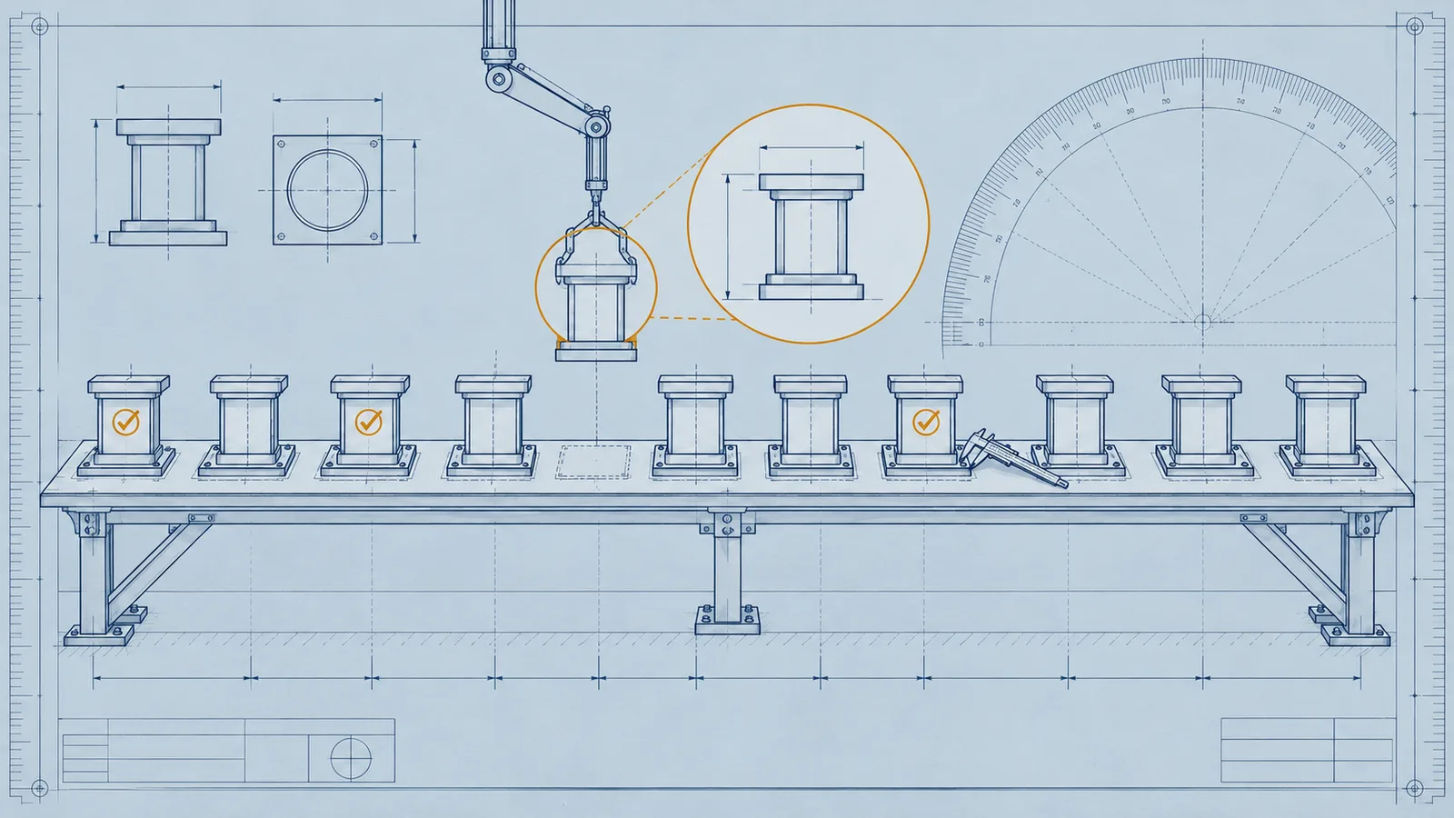 Blueprint-style cover for a report on ten SSPs premium publishers should test, indigo linework on drafting paper